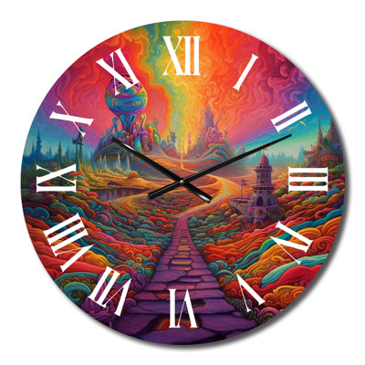 Horloge murale arc-en-ciel
