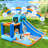 Inflatable Water Slide, 10 In 1 Water Slides Inflatables For Kids And Adults, With Air Blower, Splash And Deep Pool, Climbing Wall, Bounce House, Basketball Hoop 