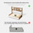 Andriena Full-size multifunctional bed with four storage drawers and  bookshelf, suitable for one person, in natural color