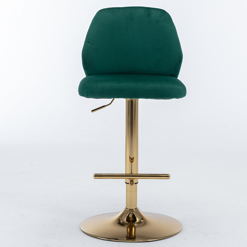 Tabouret de bar rotatif 2 pièces Janney, Vert