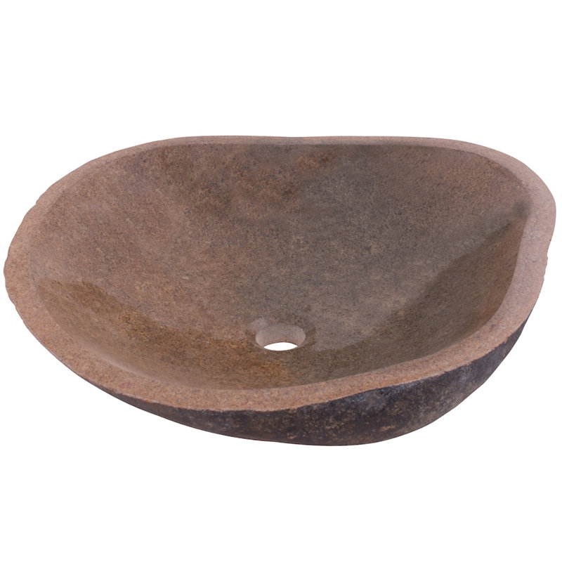 Novatto 17'' Stone Specialty Bathroom Sink, Brushed Nickel