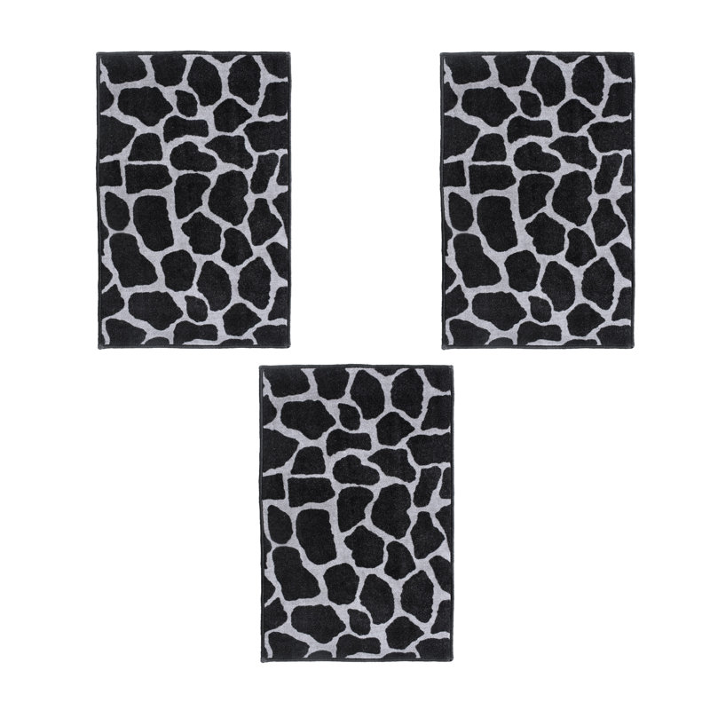 Tapis noir / gris Badarjahan, Rectangle 1 pi 5 po x 2 pi 2 po