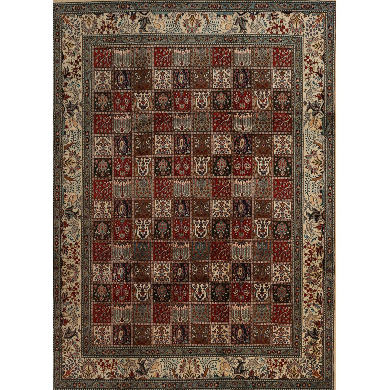 Tapis brun patchwork, Rectangle 8 pi x 12 pi