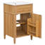 Meuble-lavabo autoportant moderne de 20 pouces avec lavabo en céramique et panneau de fibres à densité moyenne en bois de pin durable Melvera-675532890-675532891