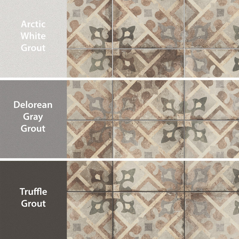 DAnticatto Decor 9" x 9" Porcelain Patterned Wall & Floor Tile