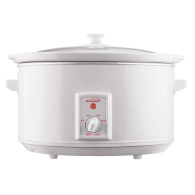 Brentwood 8-quart White Slow Cooker – Large Capacity Electric Crockpot