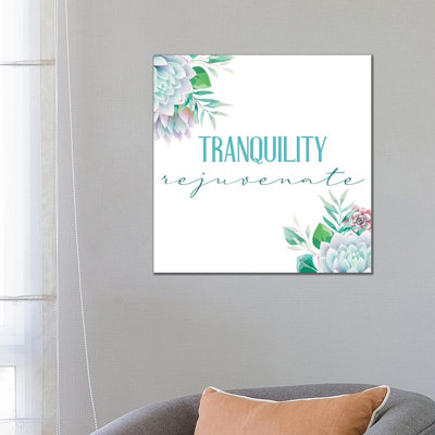 Relax Recharge V 1 Piece Wrapped Canvas Wall Art