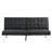 Multifunctional Black Bed, Wood Frame, Stainless Leg, 650Lbs Weight Capacity Bed With Space Concept, And Materials