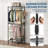 45.28"W Rolling Double Clothes Rack, 3-Tier Adjustable Garment Organizer with 2 Hanging Bars, 660 LBS Heavy Duty Steel Clothing Storage, Locking Wheels, Side Hooks, Black-395856036
