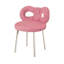 Tabouret de coiffeuse avec dossier à nœuds papillon Chaise de maquillage de chambre à coucher Patins de pieds réglables Chaise de table d'appoint sans accoudoir