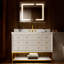 48 po X P 22 po P 35,4 po Meuble-lavabo simple H en blanc avec plateau en marbre blanc-676634626-676634631