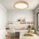 Aneeya 15.75In Wood LED Flush Mount with Control