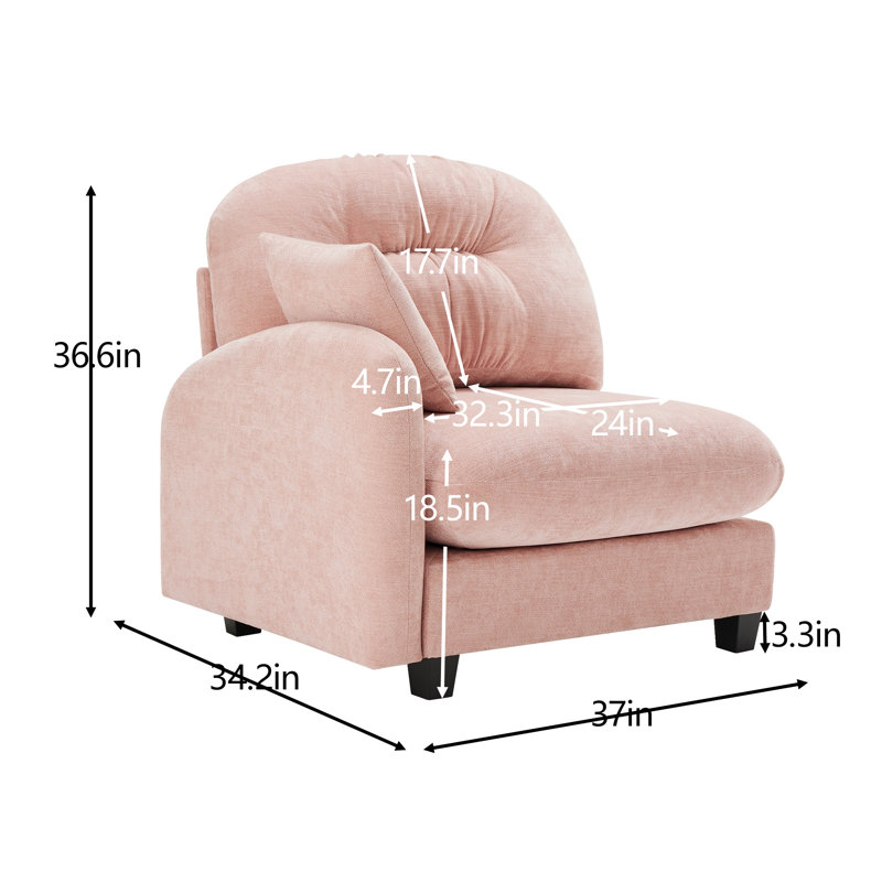 Canapé LSF avec 1 coussin - Rose