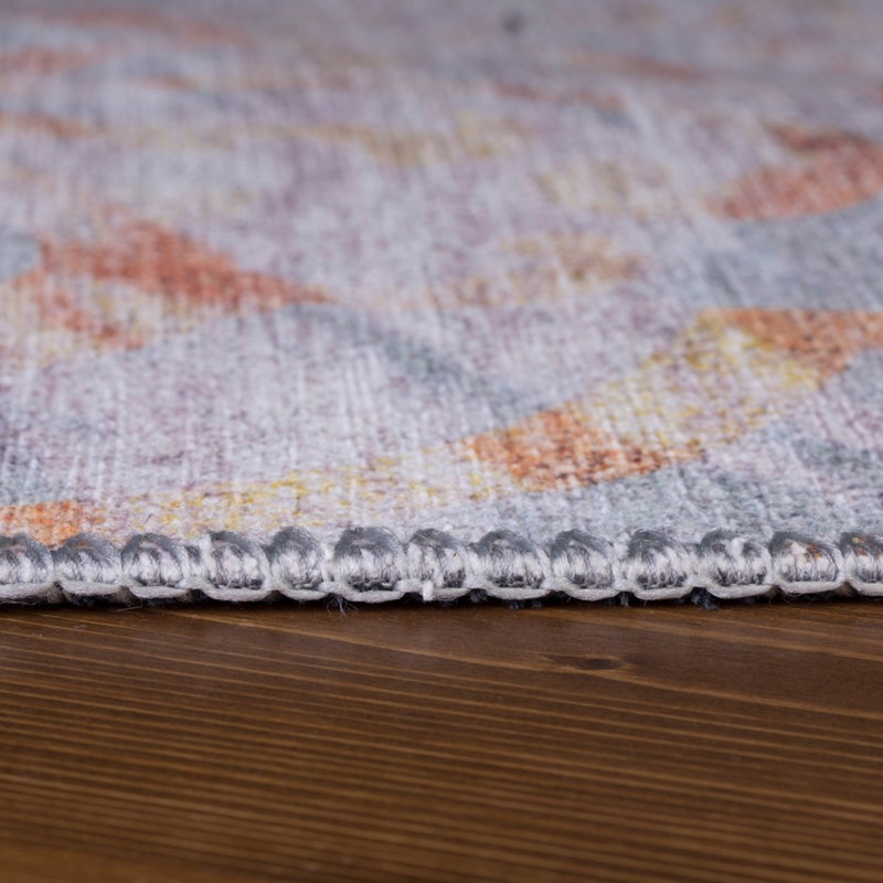 Luxurious Machine Washable Area Rug, 4.9 x 7.5 Feet, 100% Polyester, 1850 g/m², Pile Height: 0.2 inches | Eco-Friendly Recycled Poly Cotton Backing | Perfect for Living Room & Bedroom, Soft and Durable Design
