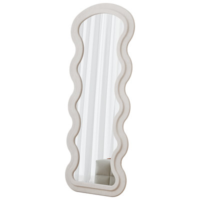 cream white mirror