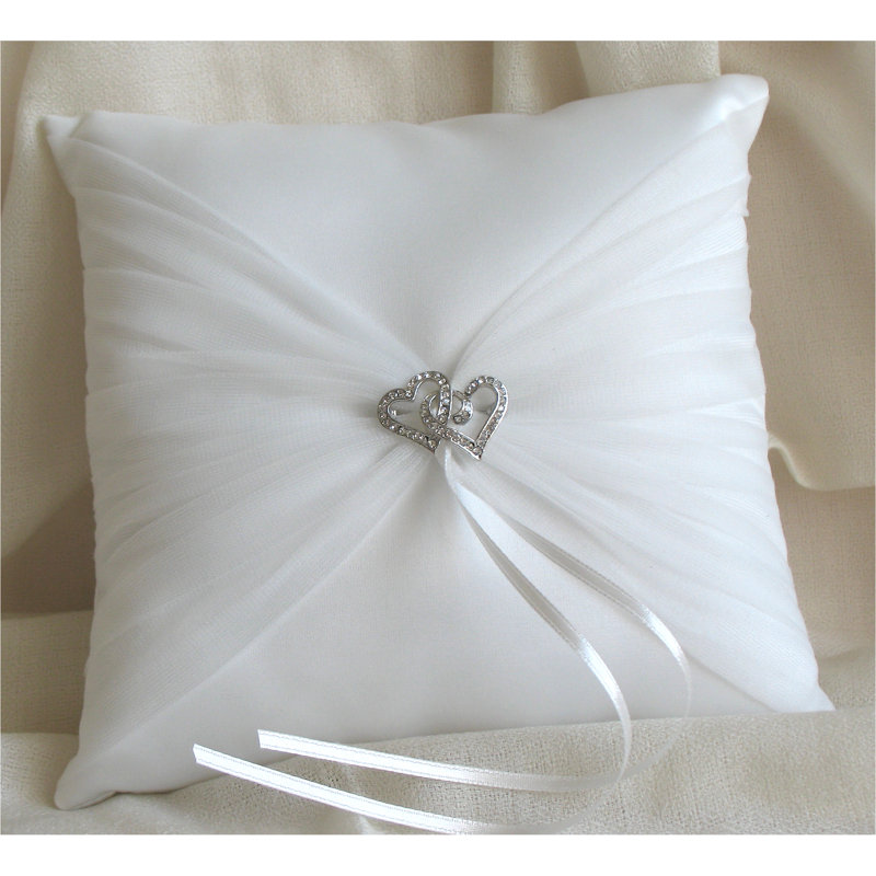 Coussin Draping Ring Bearer, Ivoire