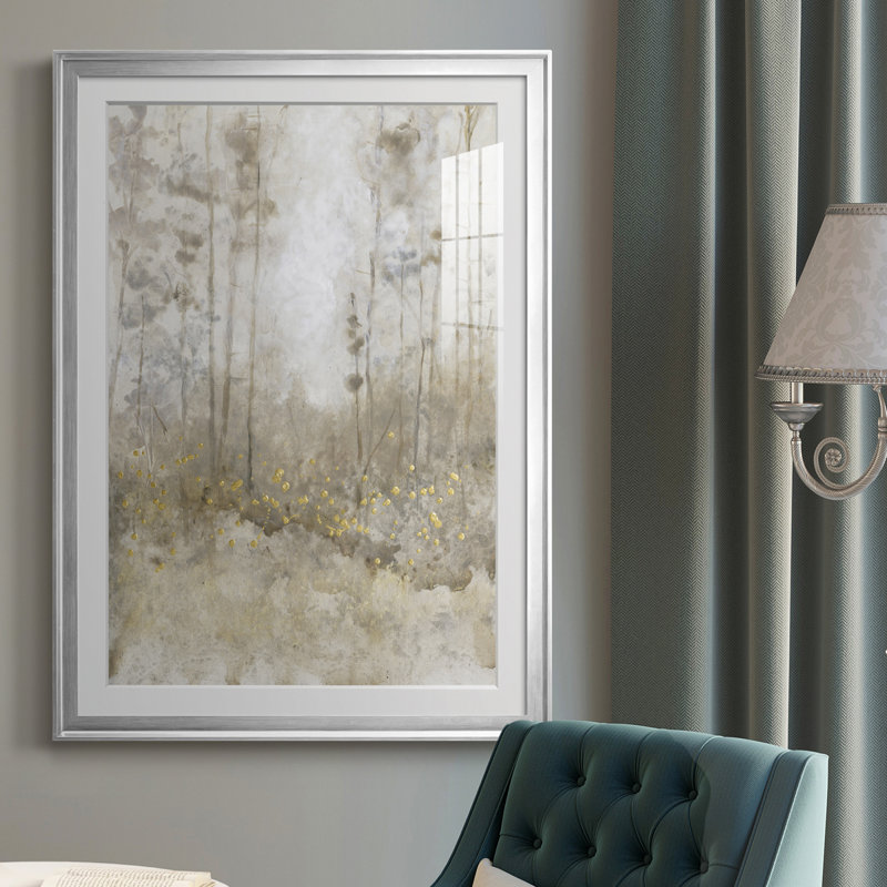 Thicket of Trees IV, reproduction encadrée de qualité supérieure - prête à être accrochée, Cadre argenté