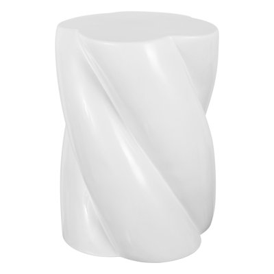Yves 18" Modern Minimalist Rope Twist Ceramic Indoor/Outdoor Garden Stool by Jonathan Y