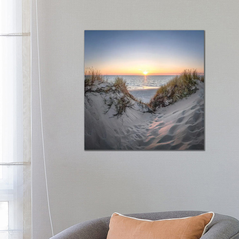 Dune Landscape At Sunset, North Sea Coast 1 Piece Wrapped Canvas Wall Art, 66.04 cm H x 66.04 cm W x 3.175 cm D