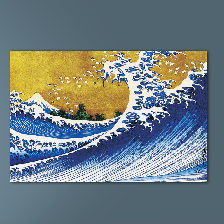 Hokusai - Single Picture Frame Print, 80cm H x 120cm W x 1.8cm D