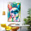 Bouledogue français, peinture sur toile-1746760377