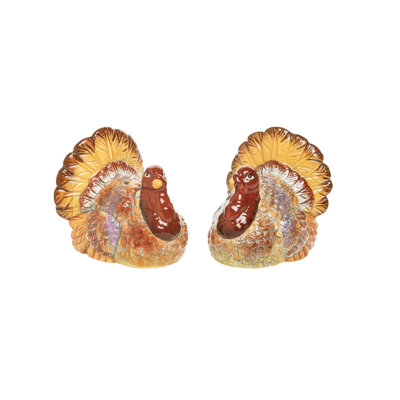 Thanksgiving Turkey Salt & Pepper Set Set of 2