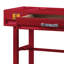 Bureau de coiffeuse rouge à 1 tiroir - option attrayante de style industriel