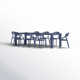 Farrah 118'' Rectangular 8 - Person Outdoor Dining Set