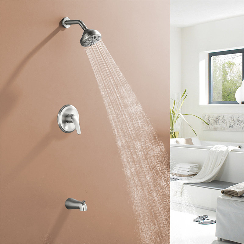 All-In-One Kit with Rough in-Valve, Brushed Nickel