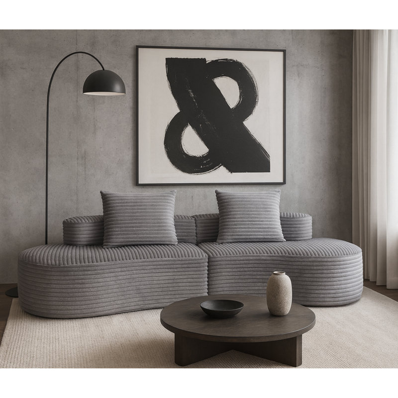 Compressed Sofa Moon Bay Sofa, Gray