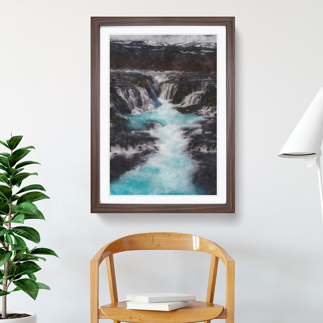 Bruarfoss Waterfall in Iceland - Picture Frame Painting