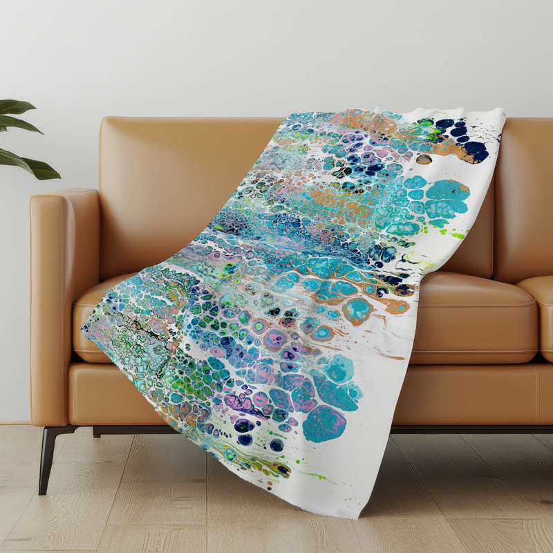 Addison Machine Washable Sherpa Abstract Throw Blanket