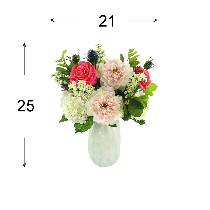 Floral Arrangement with Peonies, Roses and Lilacs
