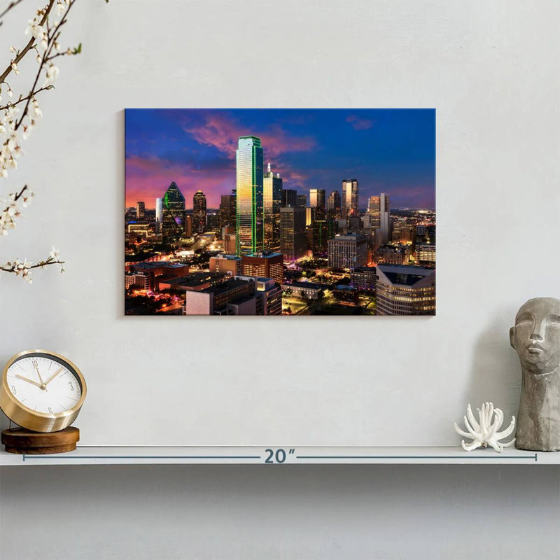 Dallas Skyline At Sunset