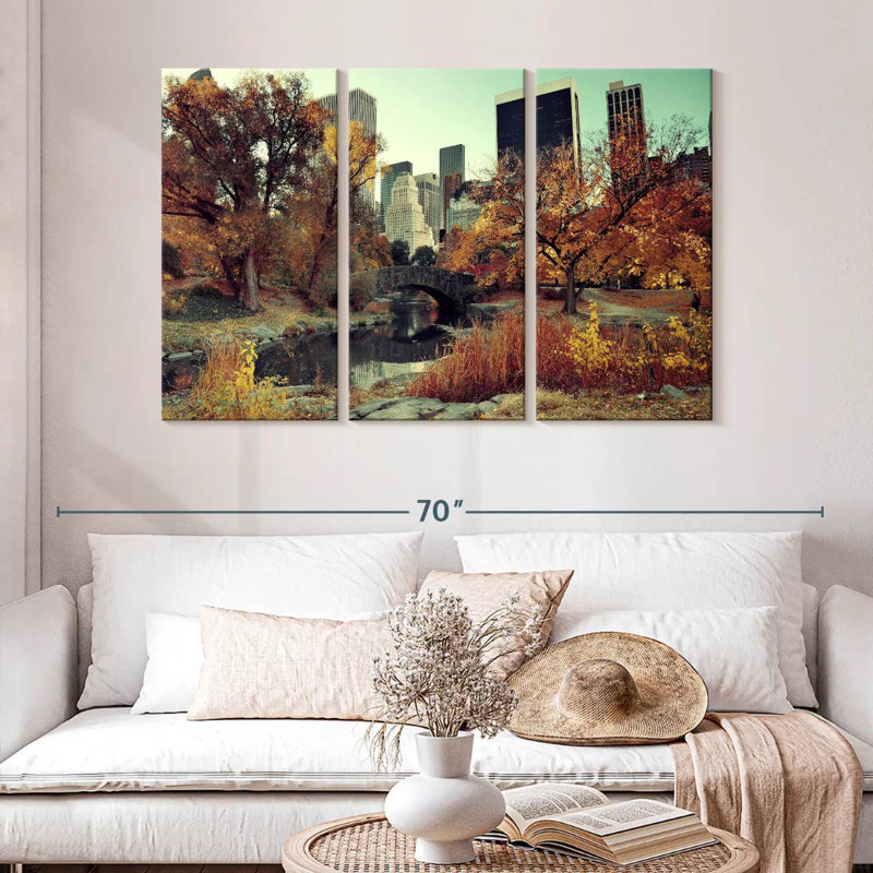 Sebbie Central Park Autumn, H 32 po x l 50 po