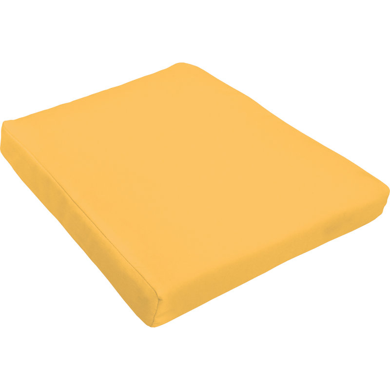 Outdoor 2.5'' Dining Chair Back Cushion, Fresco Daffodil