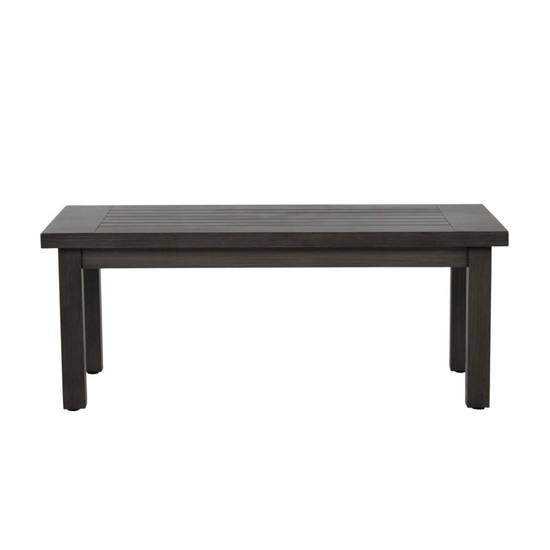 Club Aluminum Outdoor Coffee Table, Slate Gray