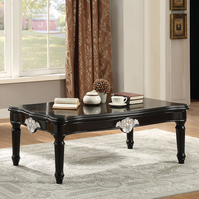 Table basse avec pieds tournés