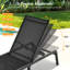 Chaise longue pliante en aluminium avec dossier réglable à 5 positions Ajoku-126094484