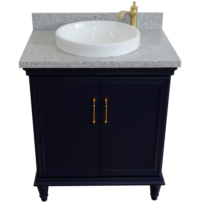 Ensemble de meuble-lavabo simple 31 po Rhian, gris, Bleu