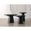 Jasper Ebony Black 3-Piece Coffee, End, & Console Table Set With Pedestal Base