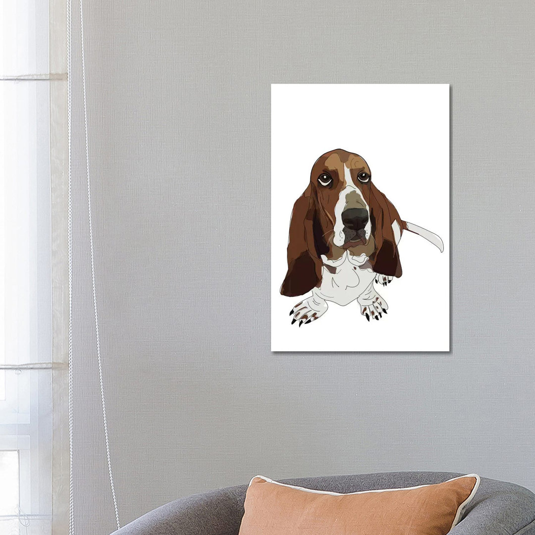 Basset Hound - Wrapped Canvas Painting