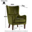 Fauteuil à oreilles en polyester de 27 po de largeur Adetola-1551877798