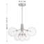 Lustre 6 lumières Meridian en nickel brossé-467454781