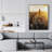 New York City at Sunset - Hyperrealist Gray Framed Canvas