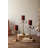  Brass Candle Holders – 13" Tall Pillar Stands with Bows Set of 3