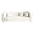 91'' Modern Curved Sherpa Sofa, 4-Seater Deep Seat Cream Couch with Solid Wood Frame & 3 Throw Pillows
