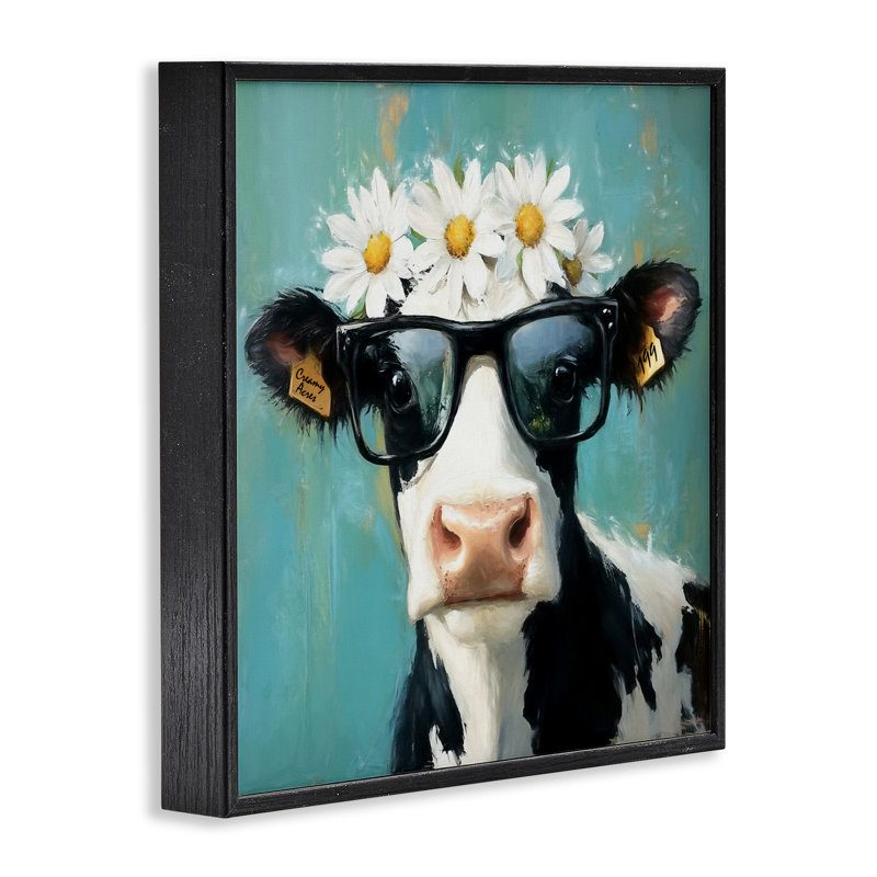 «Nerdy Nessie», giclée encadrée par Tina LeCour, Giclée encadrée noir minuit, H 24 po x l 24 po