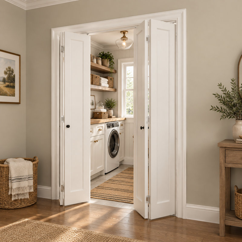 Porte de placard pliante intérieure 48 po x 80 po 1 panneau, 48 po x 80 po