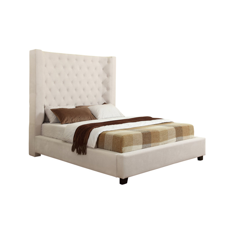 Cannonville Upholstered Bed, King, Cream